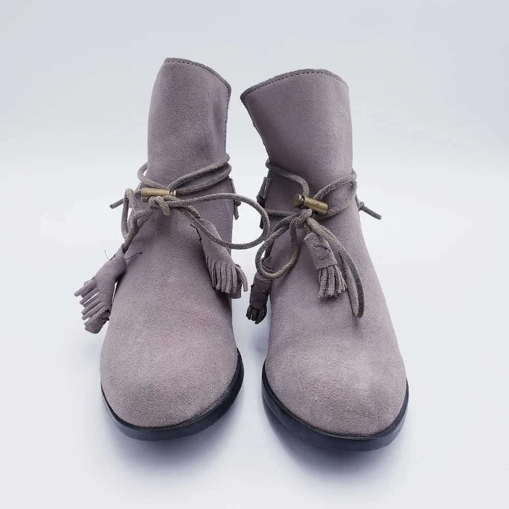 Sorel Farah Short Boot Ankle Gray Suede Heeled NL2682-005 Women's Size‎ 7.5